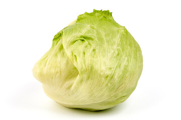 Fresh organic Cabbage, isolated on white background.