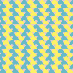 Vector and pattern, yellow and green waves-seamless