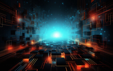 Abstract technology background Business & development direction