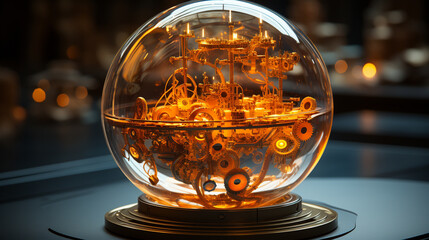 hand holding crystal globe