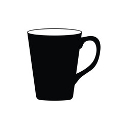 Glass Mug silhouette, glassware coffee, tea and hot drinks Cup icon