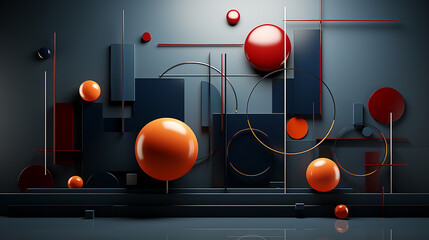 Abstract 3d geometric shapes,  Modern background design  