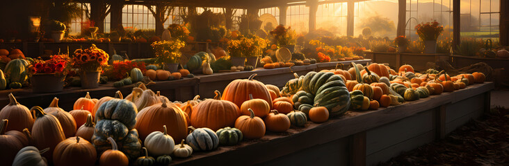 rows of Pumpkins