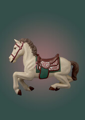 Carousel wooden horse 