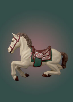 Carousel wooden horse 