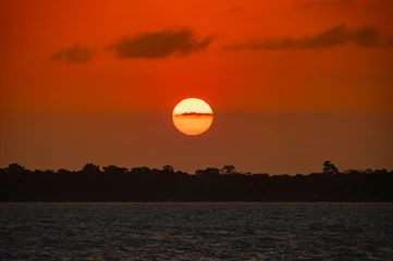 Foto op Plexiglas sunset at the docks station in Belém do Pará Brazil © Lucas