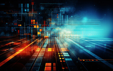 Fototapeta premium Abstract technology background Business & development direction