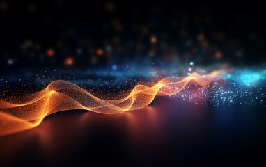 Fototapeta premium abstract technology Background, abstract technology particle