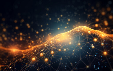 Obraz premium abstract technology Background, abstract technology particle