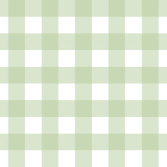 Fototapeta premium Gingham seamless pattern with green and white color, checkerboard background, square, tablecloth, Vector illustration. 
