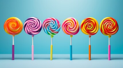 lollipops colorful candies. - obrazy, fototapety, plakaty