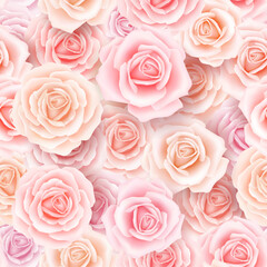 Seamless pattern with roses. Vector illustration