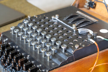 Enigma, the German cipher machine created for sending messages during World War 2	
