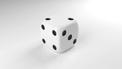 A small dice used for some board games - 3D Illustration