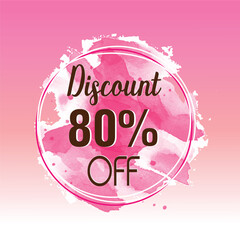 pink splash watercolor sale banner