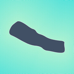 Nepal map icon. Country shape on radiant striped gradient background. Nepal vibrant poster. Captivating vector illustration.