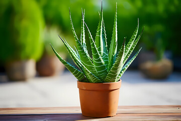Aloe Vera - Arabian Peninsula - Succulent with healing properties for skin conditions (Generative AI)