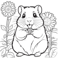 mouse with a flower