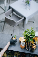 table setting at a restaurant