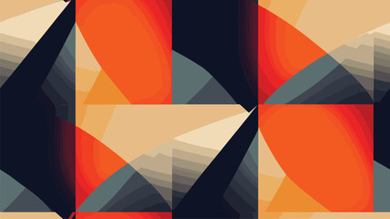 Obraz premium Abstract Vector Pattern Graphics With Simple Geometric Shapes