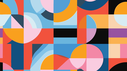 Obraz premium Colorful Geometric Vector Pattern Design