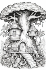 Inside Fairy Houses, fairy houses, illustrations,  architecture, fantasy houses