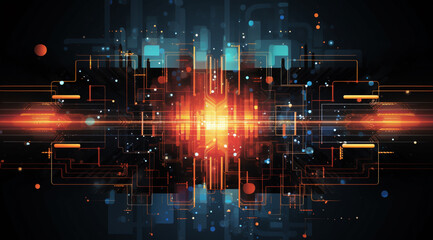 Fototapeta premium abstract technology communication concept background