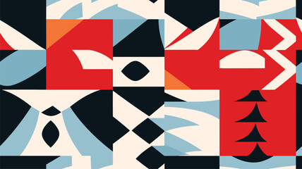 Naklejka premium Swiss Design Abstract Geometric Pattern Graphics