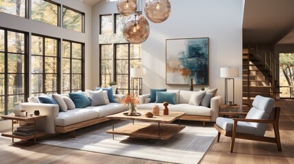 This cozy living room radiates comfort and style with its warm walls, plush furniture, and inviting decor, creating a perfect atmosphere to relax and unwind