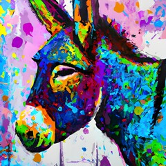 Impressionist-syle vibrate donkey
