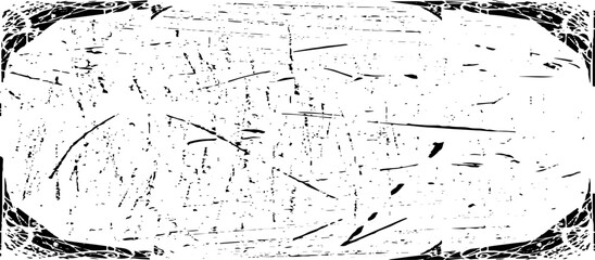 Scratched Frame. Grunge Urban Background Texture Vector. Dust Overlay. Distressed Grainy Grungy Framing Effect. Distressed Backdrop Vector Illustration. EPS 10.
