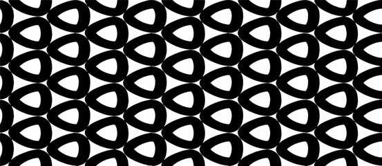 Fototapeta premium Black and white geometric pattern. Tileable texture background.