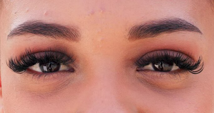 Eyes, vision and portrait with woman and eyelash, awareness and beauty, optometry closeup and cosmetics. Natural, eye care and eyebrow with eyesight, microblading and ophthalmology with perception