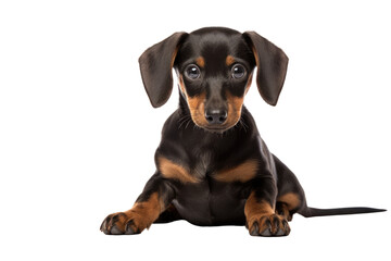 Portrait of a friendly dog, on a transparent background