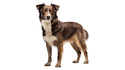 Fototapeta premium Portrait of a friendly dog, on a transparent background