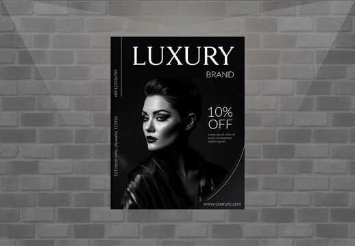 Black and White Luxury Brand Poster