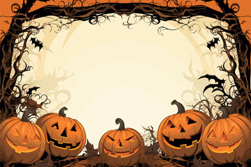 Halloween background frame with copy space
