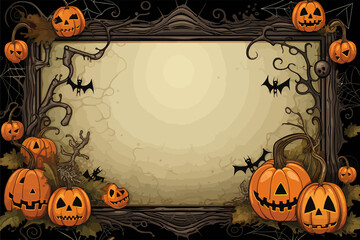 Halloween background frame with copy space