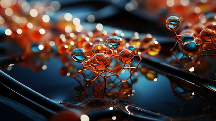 Structure of molecules seen from the microscope, photorealistic version
