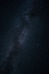 Beautiful night sky with Milky Way. Perseid meteor shower. 