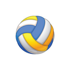 simple classic blue yellow white volleyball