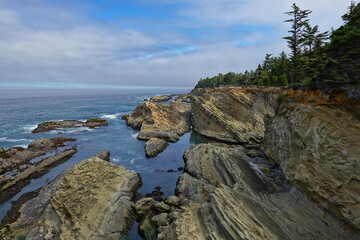 Oregon coast at Shore Acres State Park