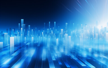 Bright blue business background