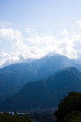 Obraz premium Mountain ranges near Lake Como in Italy.