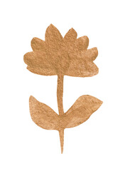 Golden abstract flower for decoration of festive design