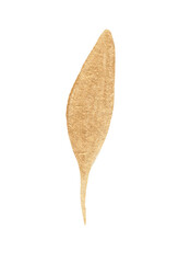 Golden abstract leaf for decoration of festive design