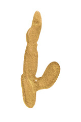 Golden abstraction on a white background