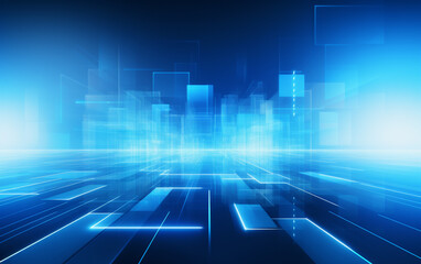 Bright blue business background