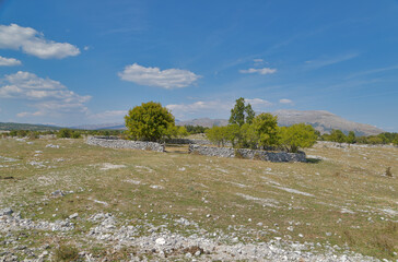 Historic Stone Wall Circle at Mostar Plateau in Bile