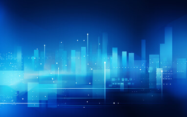 Fototapeta premium Bright blue business background